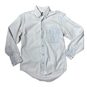 Vintage Gap Chambray Button Up Shirt SZ XS Light Wash Classic Casual